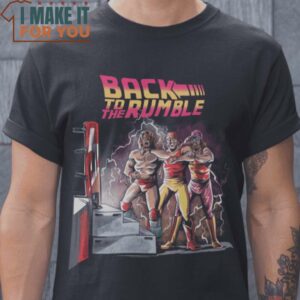 Back To The Rumble Back To The Future Wrestlers T-Shirt, Retro Halloween Graphic Tee for Sale
