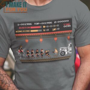 Big Trouble in China Pixel T-Shirt, Retro Halloween Graphic Tee for Sale