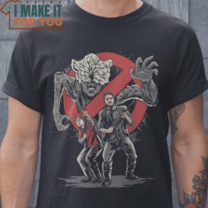 Clickerbuster Ghostbusters The Last of Us Mashup T-Shirt, Retro Halloween Graphic Tee for Sale