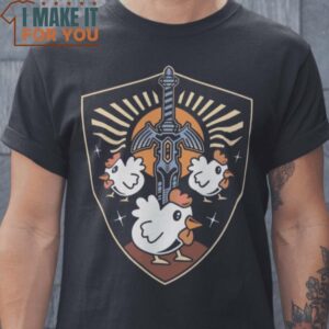 Cucco Badge The Legend of Zelda T-Shirt, Retro Halloween Graphic Tee for Sale