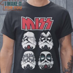 MISS Kiss Band Stormtroopers Star Wars T-Shirt, Retro Halloween Graphic Tee for Sale