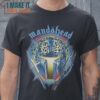 Mandohead Motorhead Baby Yoda The Mandalorian Mashup T-Shirt, Retro Halloween Graphic Tee for Sale