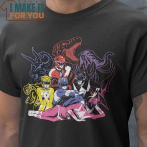 Morphin Club Power Rangers T-Shirt, Retro Halloween Graphic Tee for Sale