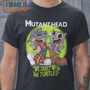 Mutant Head Cuphead Bebop and Rocksteady Mashup T-Shirt, Retro Halloween Graphic Tee for Sale