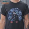 Starry Battle Starry Night Luke Skywalker Darth Vader Star Wars T-Shirt, Retro Halloween Graphic Tee for Sale