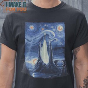 Starry Fantasia Starry Night The Neverending Story Mashup T-Shirt, Retro Halloween Graphic Tee for Sale