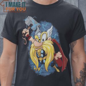 Thortini Thor Marvel T-Shirt, Retro Halloween Graphic Tee for Sale