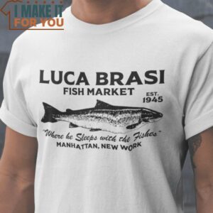 Luca Brasi Fish Market The Godfather T-Shirt, Retro Halloween Graphic Tee for Sale