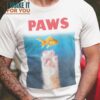 Paws Cat T-Shirt, Retro Halloween Graphic Tee for Sale
