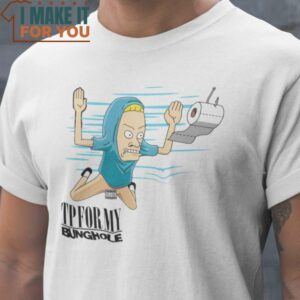 Smells like Bunghole Nirvanan Nevermind Beavis T-Shirt, Retro Halloween Graphic Tee for Sale