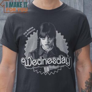 Barbie Wednesday Addams T-Shirt, Vintage Halloween Graphic Tee for sale
