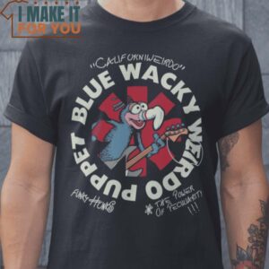 CALIFORNIWEIRDO Red Hot Chili Peppers Gonzo The Muppets T-Shirt, Vintage Halloween Graphic Tee for sale