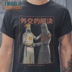 Diplomacy King Arthur Black Knight Monty Python and the Holy Grail T-Shirt, Vintage Halloween Graphic Tee for sale Diplomacy King Arthur Black Knight Monty Python and the Holy Grail T-Shirt, Vintage Halloween Graphic Tee for sale