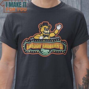 FazBear Pizza Place Five Nights at Freddy’s T-Shirt, Vintage Halloween Graphic Tee for sale