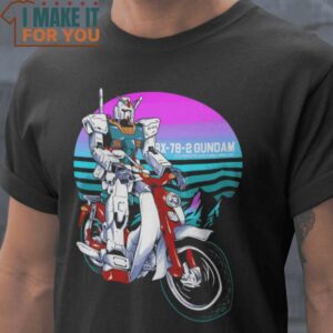 First Rider Mobile Suit Gundam T-Shirt, Vintage Halloween Graphic Tee for sale
