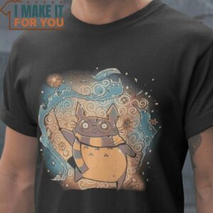 Harry Toto Harry Potter My Neighbor Totoro T-Shirt, Vintage Halloween Graphic Tee for sale