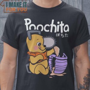 Poochita Pochita Winnie the Pooh Disney T-Shirt, Vintage Halloween Graphic Tee for sale