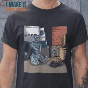 Robot Imposter Spider-Man Johnny 5 and Wall-E T-Shirt, Vintage Halloween Graphic Tee for sale