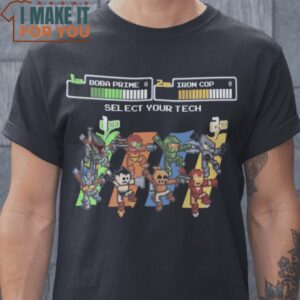 Select Your Tech Teenage Mutant Ninja Turtles Video Game T-Shirt, Vintage Halloween Graphic Tee for sale