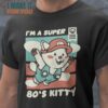 Super 80’s Kitty Super Mario Bros Cat Mashup T-Shirt, Vintage Halloween Graphic Tee for sale