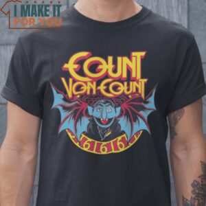 The Count Count von Count Sesame Street T-Shirt, Vintage Halloween Graphic Tee for sale