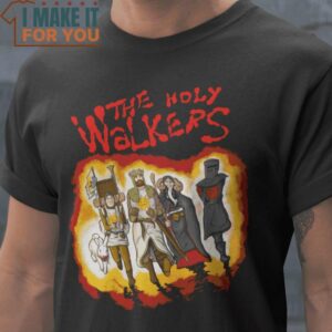 The Holy Walkers The Warriors Monty Python and the Holy Grail T-Shirt, Vintage Halloween Graphic Tee for sale