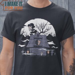 WEDNUTSDAY Peanuts Wednesday Addams T-Shirt, Vintage Halloween Graphic Tee for sale