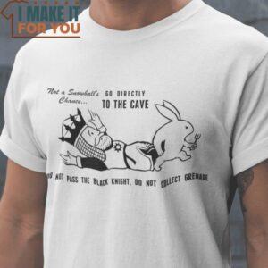 Not A Snowball’s Chance Monty Python and the Holy Grail T-Shirt, Vintage Halloween Graphic Tee for sale