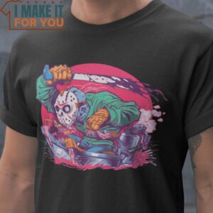 CampFink Rat Fink Jason Voorhees T-Shirt, Vintage Halloween Graphic Tee Mens