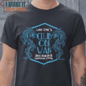 Club Obi Wan Temple of Doom Indiana Jones T-Shirt, Vintage Halloween Graphic Tee Mens