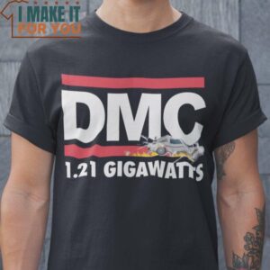 DMC 1.21 Gigawatts Back to the Future T-Shirt, Vintage Halloween Graphic Tee Mens DMC 1.21 Gigawatts Back to the Future T-Shirt, Vintage Halloween Graphic Tee Mens