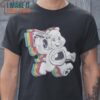 Funky Bear Care Bears T-Shirt, Vintage Halloween Graphic Tee Mens