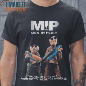 Men In Plaid Men in Black The Muppets T-Shirt, Vintage Halloween Graphic Tee Mens