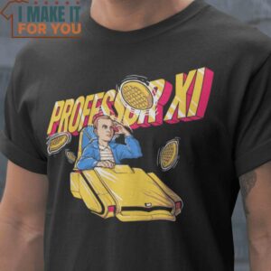 Professor XI Professor X Eleven Stranger Things T-Shirt, Vintage Halloween Graphic Tee Mens