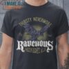 Ravenous Midnight Ale Edgar Allan Poe The Raven T-Shirt, Vintage Halloween Graphic Tee Mens