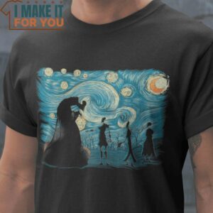 Stary Hallows Starry Night Harry Potter T-Shirt, Vintage Halloween Graphic Tee Mens