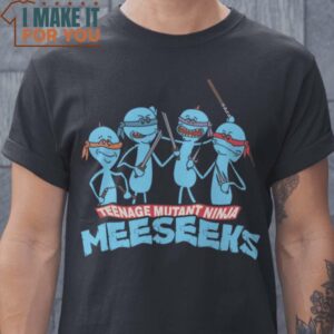 Teenage Mutant Ninja Meeseeks Rick and Morty T-Shirt, Vintage Halloween Graphic Tee Mens