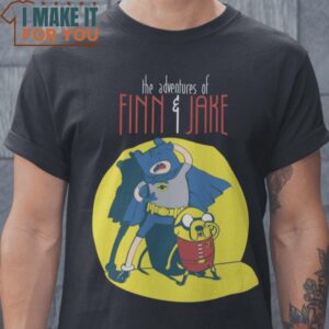 The Adventures Of Finn & Jake Adventure Time T-Shirt, Vintage Halloween Graphic Tee Mens