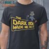 The Dark Side Made Me Do It Darth Vader Cat T-Shirt, Vintage Halloween Graphic Tee Mens