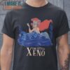 The Little Xeno The Little Mermaid Facehugger Alien T-Shirt, Vintage Halloween Graphic Tee Mens
