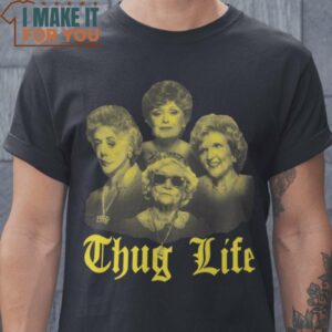 Thug Life Golden Girls T-Shirt, Vintage Halloween Graphic Tee Mens