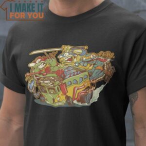 Turtles Fink Teenage Mutant Ninja Turtles T-Shirt, Vintage Halloween Graphic Tee Mens