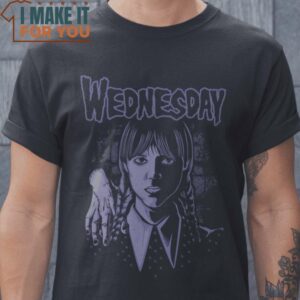 Wednesday Misfits and Thing T-Shirt, Vintage Halloween Graphic Tee Mens