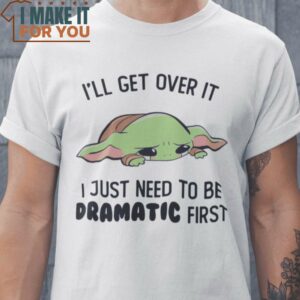 Dramatic First Baby Yoda Star Wars T-Shirt, Vintage Halloween Graphic Tee for sale