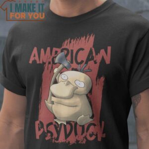 American Psyduck Pokemon T-Shirt, Vintage Halloween Graphic Shirt