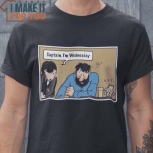 Captain, I’m Wednesday Wednesday Addams T-Shirt, Vintage Halloween Graphic Shirt