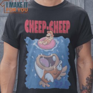 Cheep-Cheep Super Mario T-Shirt, Vintage Halloween Graphic Shirt