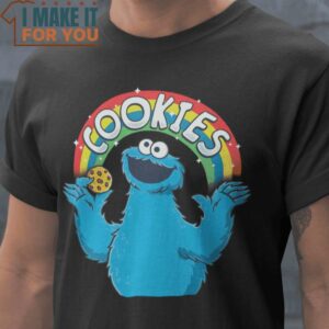 Cookies Rainbow Cookie Monster The Muppets T-Shirt, Vintage Halloween Graphic Shirt