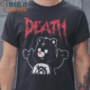 Death Bear Care Bear T-Shirt, Vintage Halloween Graphic Shirt