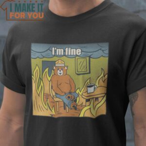 I’m Fine Smokey Bear T-Shirt, Vintage Halloween Graphic Shirt